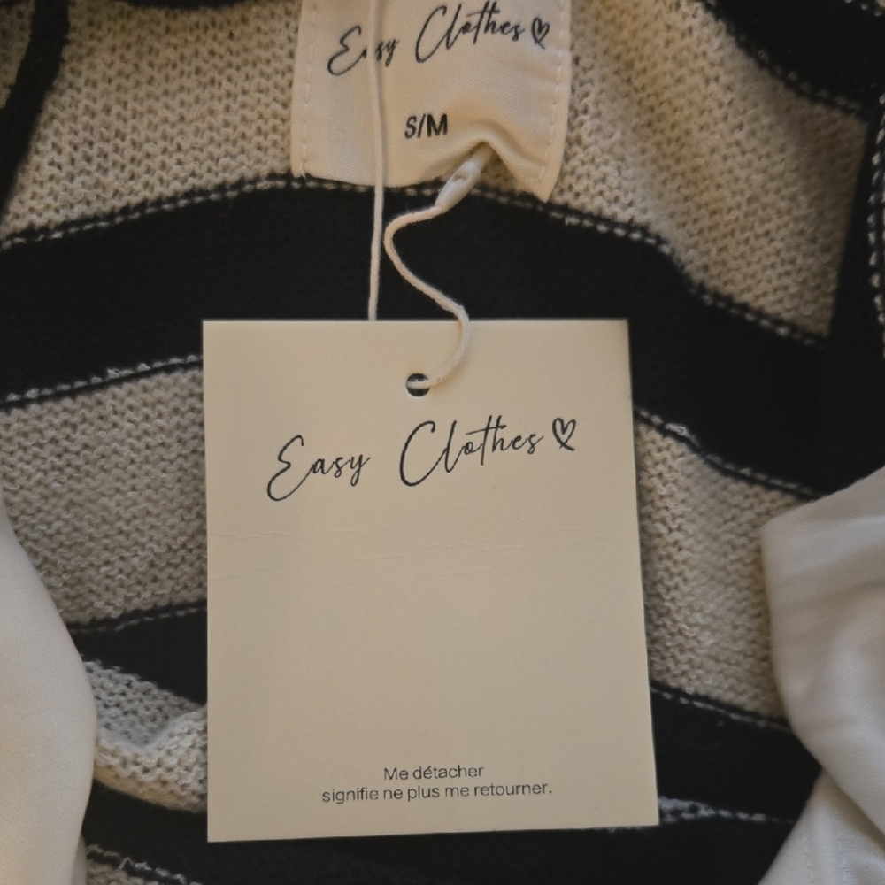 Striped Black and White Maxi Dress - Picture 8 of 8